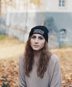Alternative view of Original Logo Beanie - Black + White